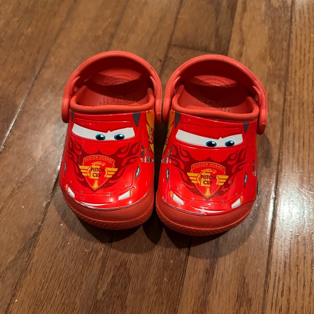 CROCS Red Kids Sandals with Car Design